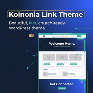 Koinonia Link church WordPress theme preview