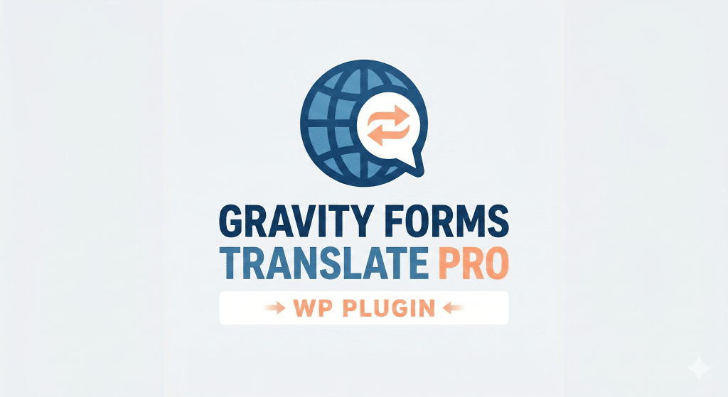A professional WooCommerce product main image for Gravity Forms Translate Pro, featuring a branded box, WordPress dashboard screenshots, localized forms, and multiple national flags.