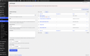 WordPress Ad Fusion Ad Groups dashboard screen