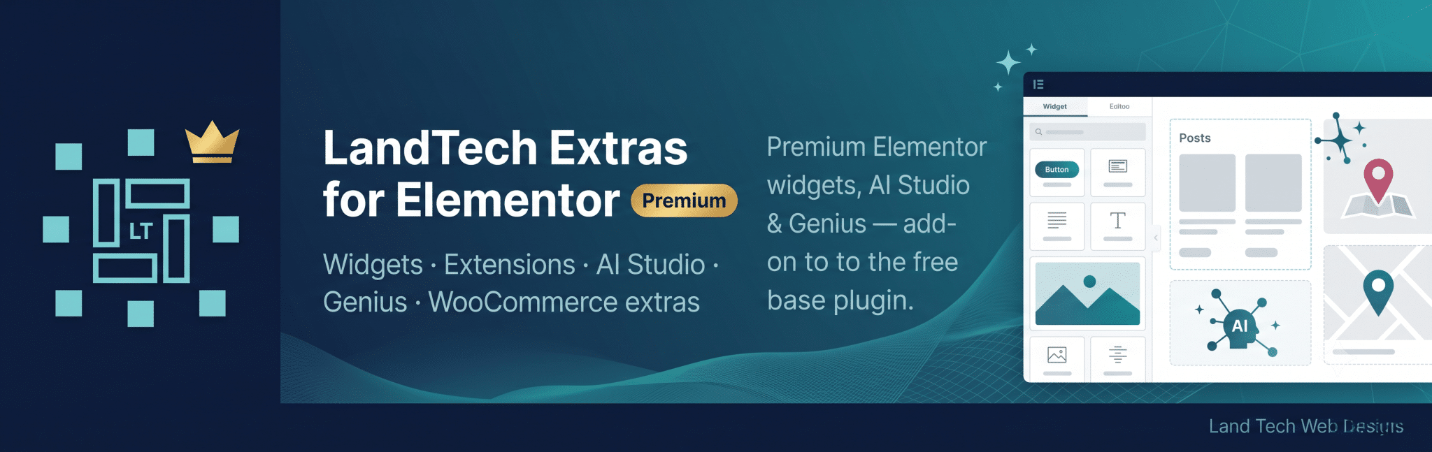 LandTech Extras for Elementor Premium promotional banner