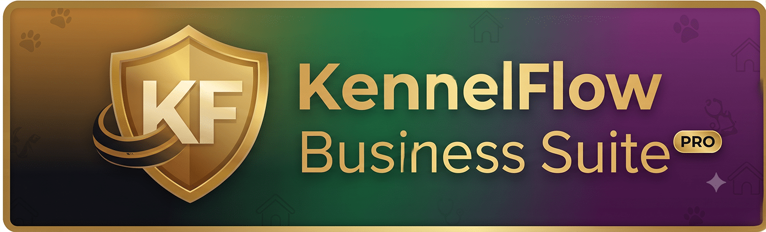 KennelFlow Business Suite Pro gold shield logo