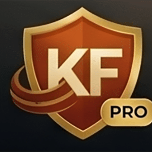 KF Pro shield logo on dark background