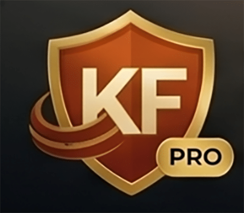 KF Pro shield logo on dark background