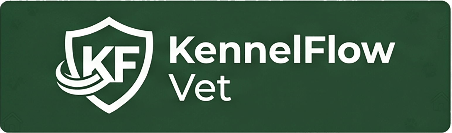 KennelFlow Vet logo on green background