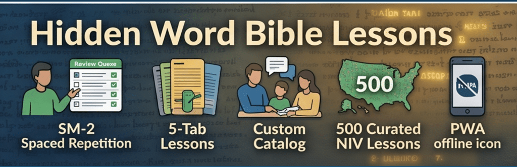 Hidden Word Bible Lessons feature overview banner