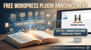 Hidden Word Bible lessons WordPress plugin announcement graphic