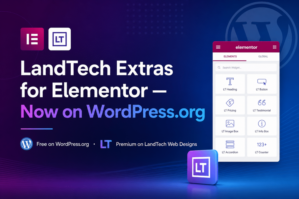 LandTech Extras for Elementor Premium WordPress Plugin Logo