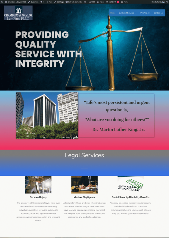 Law firm offers quality legal services with integrity.