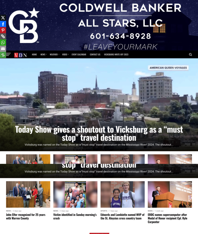 Today Show highlights Vicksburg as top travel destination.